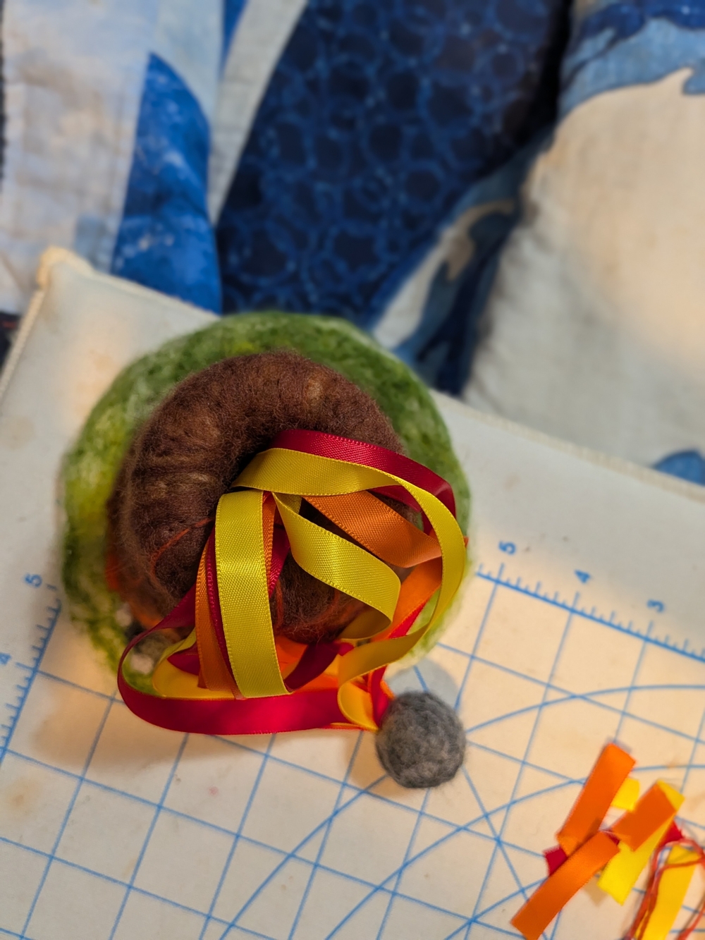 Handmade Needle Felted "Exploding" Volcano Cake Topper - Birthday - Picture 4 of 4